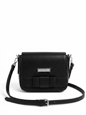 Catherine Malandrino Black Crossbody Bag with Bow Detailing - Like New